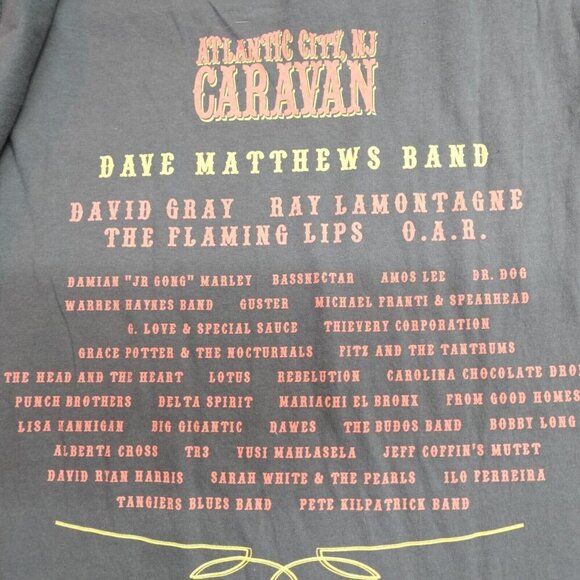 Dave Matthews Band Shirt Small Gray Band 2011 Caravan Flaming Lips OAR - Picture 5 of 8